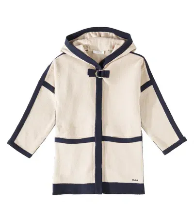 Chloé Kids' Cotton And Wool Coat In Beige