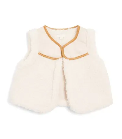 Chloé Kids' Faux-shearling Gilet In White