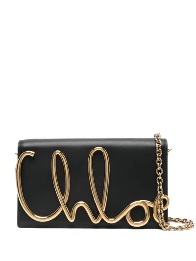 Chloé Chloè Iconic Leather Crossbody Bag In Black