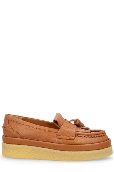 Chloé Jamie Flat Loafers In Brown