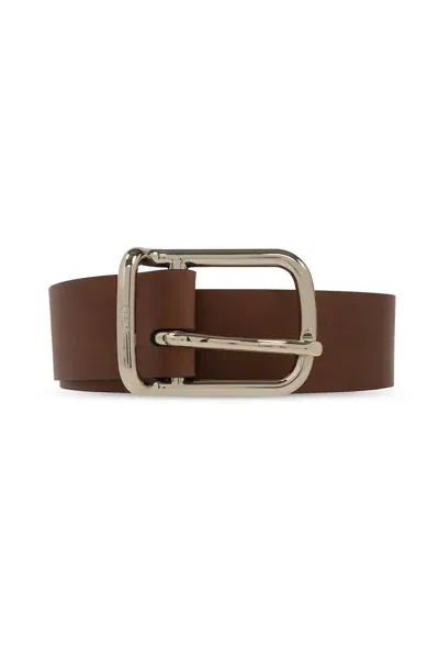 Chloé Joe Buckle Belt In Marrone