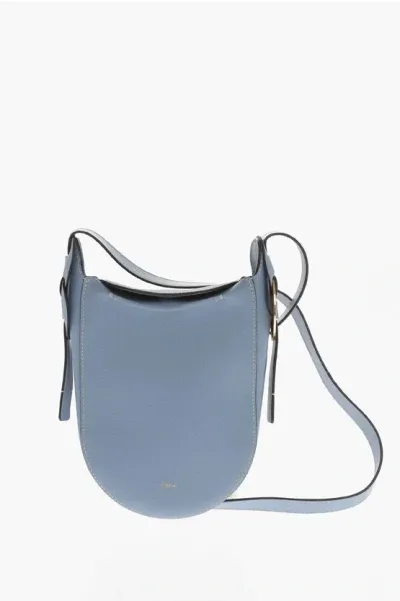 Chloé Leather Crossbodybag With Magnetic Closure In Blue