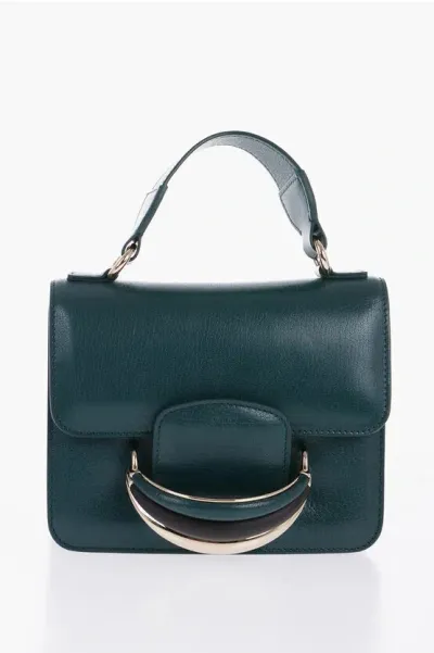 Chloé Leather Kattie Bag With Removable Shoulder Strap In Green