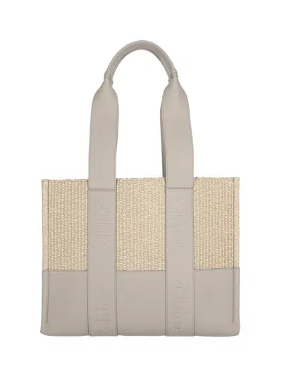 Chloé Women's Woody Tote Bag In Floralgrey