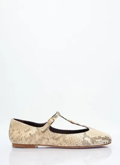 Chloé Marcie Ballerina Flats In Beige