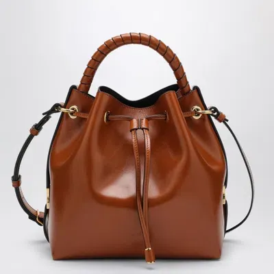 Chloé Marcie Bucket Bag In Clay-coloured Leather In Brown