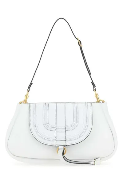 Chloé Marcie Clutch Bag In White