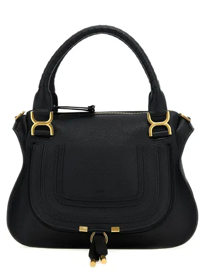 Chloé Marcie Crossbody Bags In Black