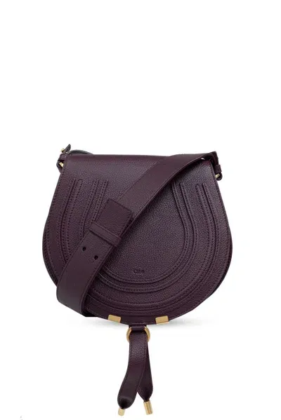 Chloé Marcie Medium Shoulder Bag In Purple