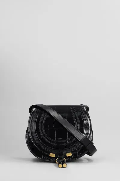 Chloé Marcie Shoulder Bag In Black Leather