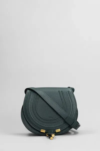 Chloé Marcie Shoulder Bag In Green Leather