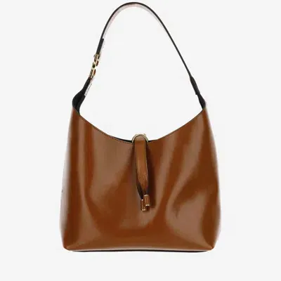 Chloé Marcie Small Leather Hobo Bag In Brown