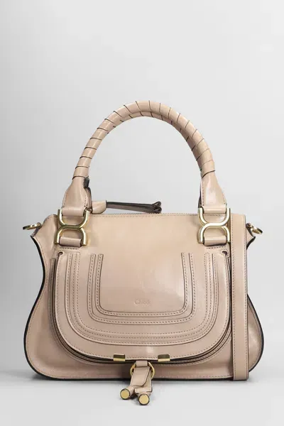 Chloé Mercie Shoulder Bag In Beige Leather