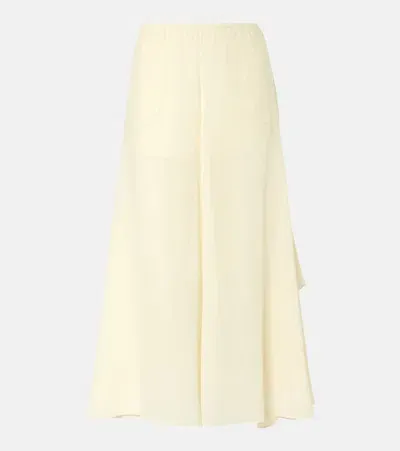 Chloé Mid-rise Silk Georgette Culottes In White