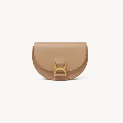 Chloé Mini Sac Demi-lune Marcie En Cuir Lisse Femme Brun Taille Onesize 100% Cuir De Veau In Brown