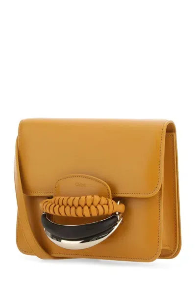 Chloé Mustard Leather Kattie Clutch In 216