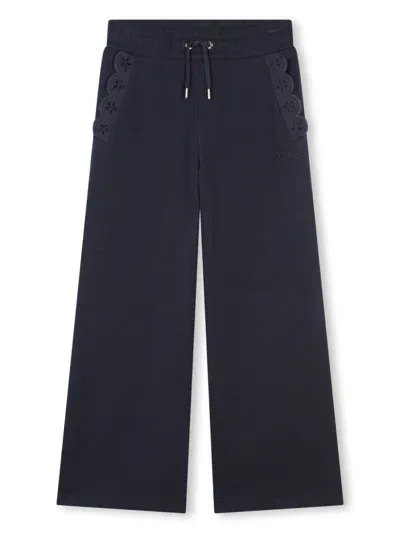 Chloé Kids' Pantaloni Sportivi Con Coulisse In Black