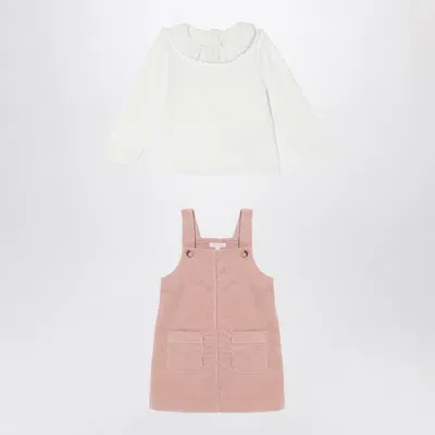 Chloé Ribbed Knit And Dress Ensemble In Pink