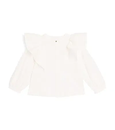 Chloé Kids' Ruffle-detail Shirt In White