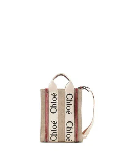 Chloé Shoulder Bag In White,brown