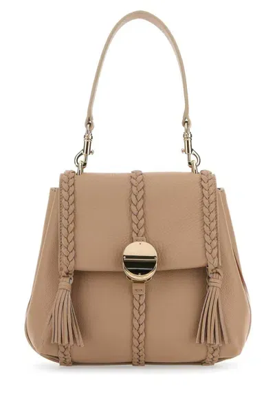 Chloé Camel Leather Small Penelope Handbag In Nude