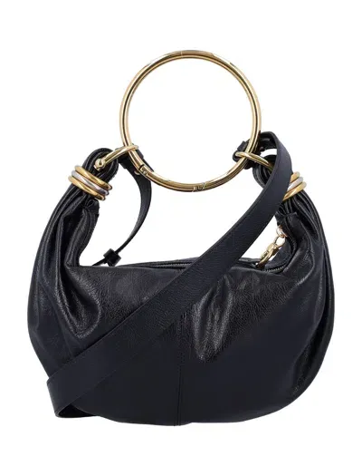 Chloé Small Bracelet Hobo Bag In Black