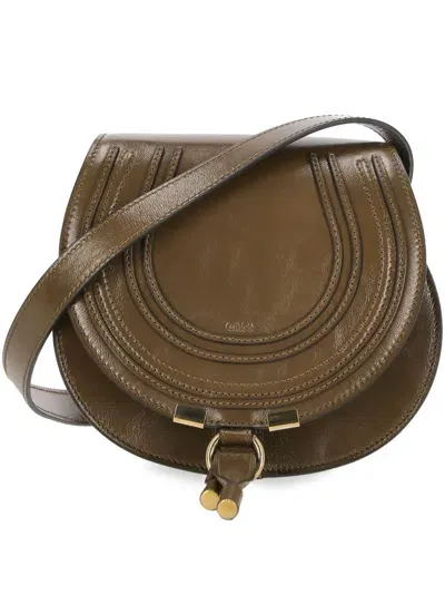 Chloé Small Marcie Saddle Bag In Brown