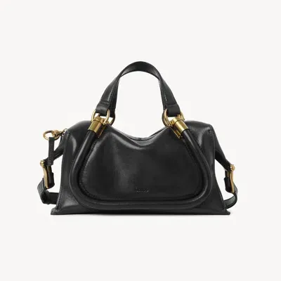 Chloé Petit Sac Paraty 24 En Cuir Souple Femme Noir Taille Onesize 100% Cuir De Veau In Black