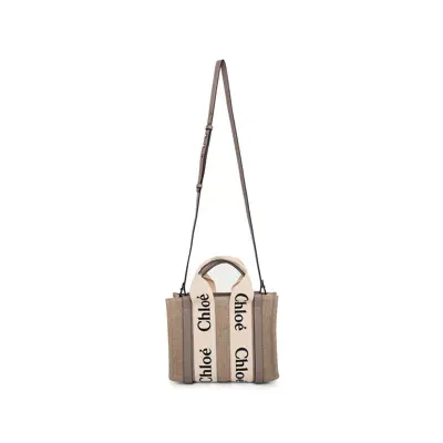 Chloé Small Woody Tote Bag In Brown