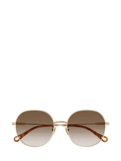 Chloé Eyewear Round In Gold