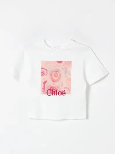 Chloé T-shirt  Kids Color White In Weiss