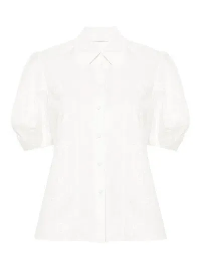 Chloé Embroidery-detail Poplin Shirt In White