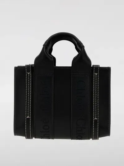 Chloé Chloe Woody Mini Black Leather Bag Women