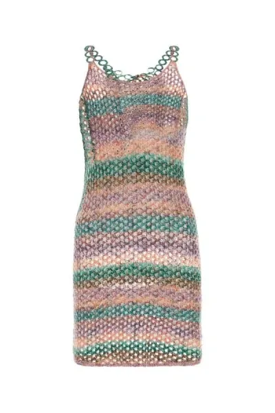 Chloé Chloe Woman Multicolor Crochet Mini Dress