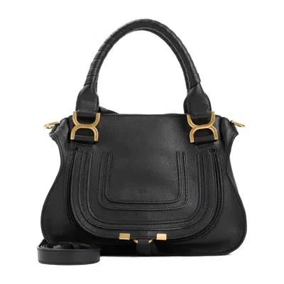 Chloé Women's Marcie Leather Crossbody Bag In Black