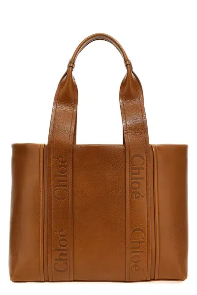 Chloé Women Medium 'woody' Shopping Bag In Brown