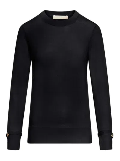 Chloé Wool Knit Crewneck In Black