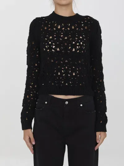 Chloé Wool Knit Jumper In Black