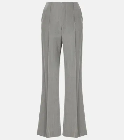 Chloé Wool Wide-leg Pants In Grey