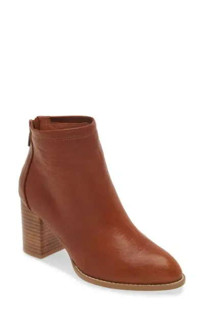 Chocolat Blu Alanna Bootie In Brown Leather