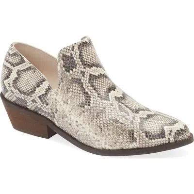 Chocolat Blu Cori Ankle Bootie In Light Brown Embossed Snake