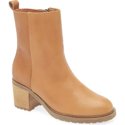 Chocolat Blu Nadi Bootie In Tan Leather