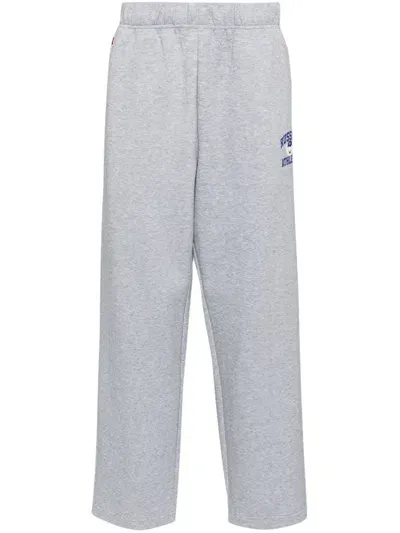 Chocoolate Logo-appliqué Cotton Track Pants In Grey