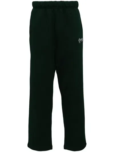 Chocoolate Logo-embroidered Cotton Track Pants In Green