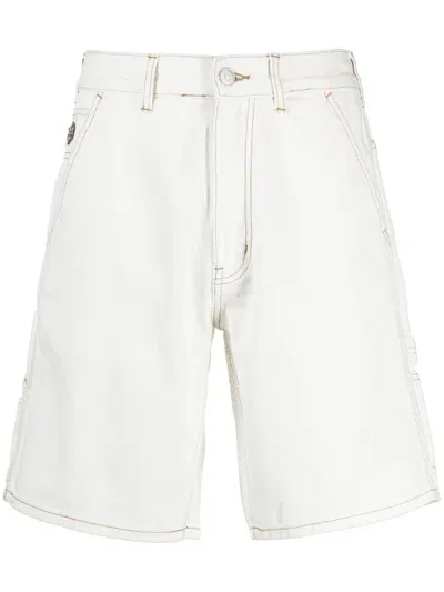 Chocoolate Logo-patch Cotton Bermuda Shorts In White