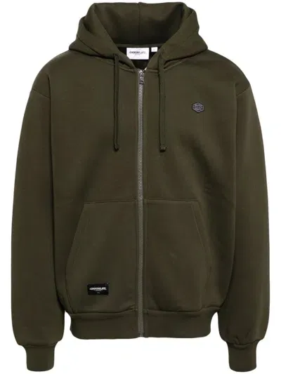 Chocoolate Logo Patch Hooded Jacket In Green