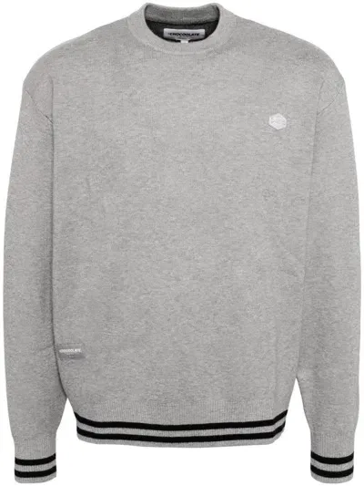 Chocoolate Logo-patch Jumper In Grey