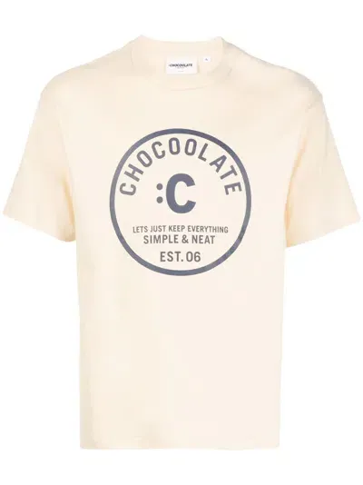 Chocoolate Logo-print Cotton T-shirt In Yellow