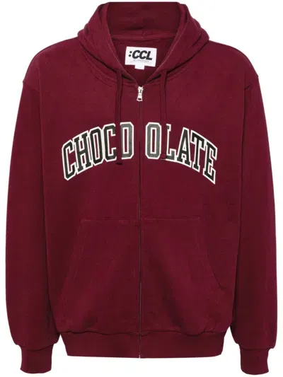 Chocoolate Logo-printed Hooded Jacket In Red