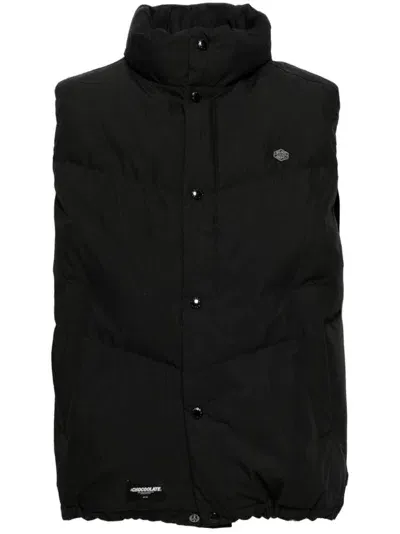 Chocoolate Stand-up Collar Jacket In Black